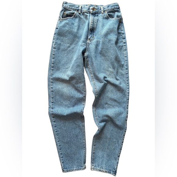 Lee Denim - Vintage 90s Lee Women’s Jeans Size 14 Long High Rise Blue Denim USA Made